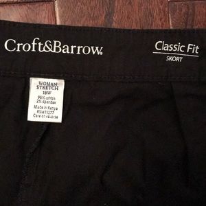 croft & barrow Skirts - Black Twill Skort, Skirt with Shorts croft & barrow Skirts - Black Twill Skort, Skirt with Shorts